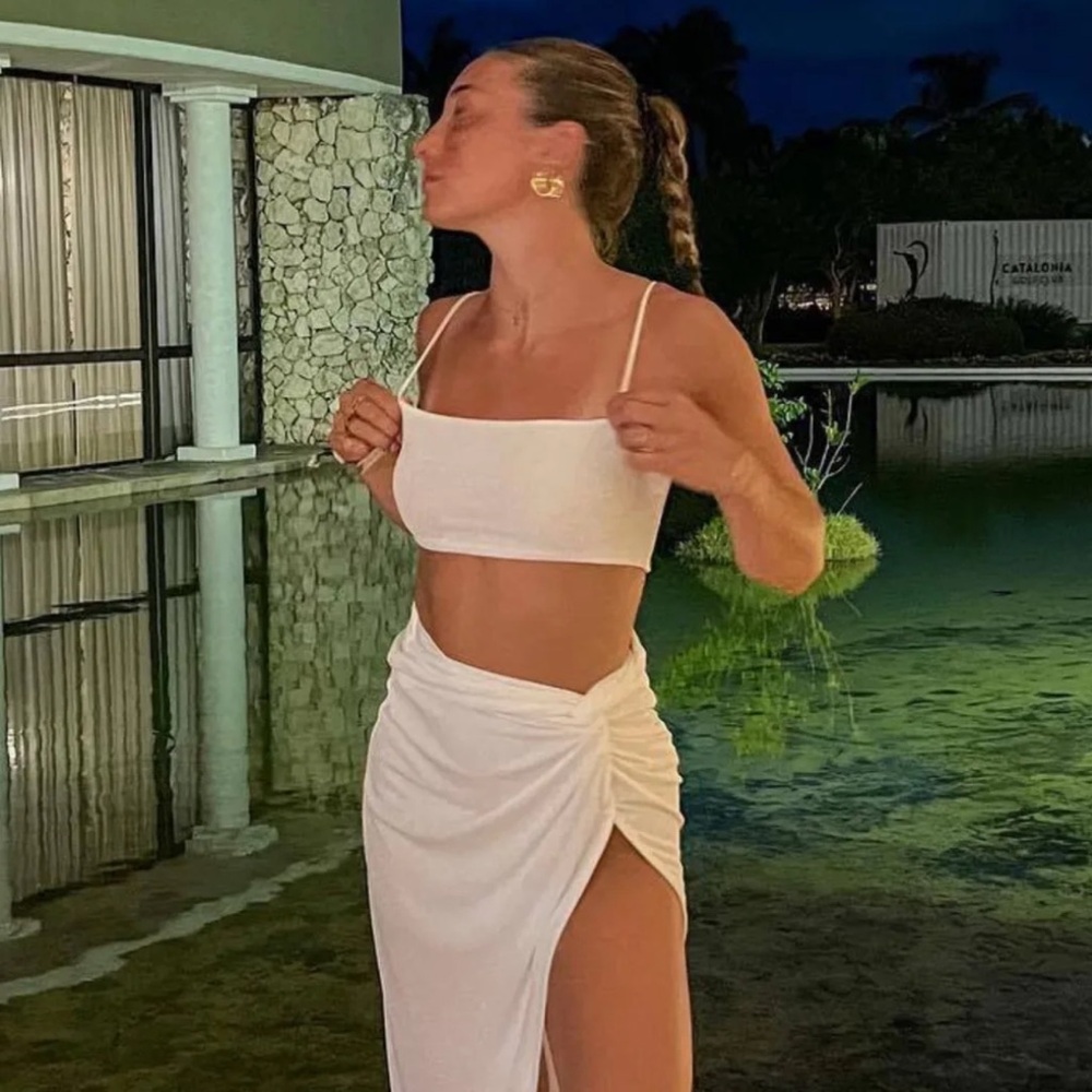 12th Tribe White Maxi Skirt and Matching Top